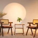 Setup 2 camera ghế gỗ cho podcast 2 khách tại VuHue Studio Thủ Đức